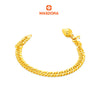 MASDORA 916 Gold Bracelet Rantai Tangan Emas ~ Lipan Kait Fluffy Love 6mm (EMAS 916/22K)