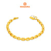 MASDORA 916 Gold Bracelet Rantai Tangan Emas ~ Duotone Fluffy Love Anchor (EMAS 916/22K)