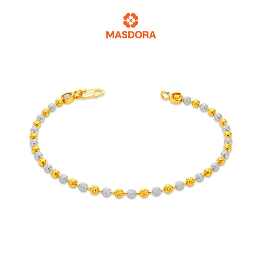 MASDORA 916 Gold Bracelet Rantai Tangan Emas ~ Duotone Planet (EMAS 916/22K)
