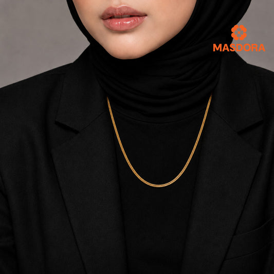 MASDORA 916 Gold Necklace Rantai Leher Emas ~ Masdora Signature (EMAS 916/22K)