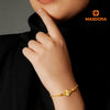 MASDORA 916 Gold Bracelet Rantai Tangan Emas ~ Curb Chain Clover (EMAS 916/22K)