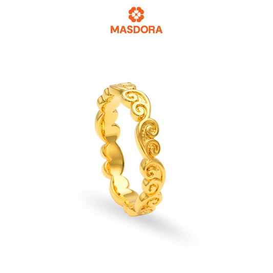 MASDORA 916 Gold Ring Rings Cincin Emas ~ HG Golden Modest Quaint (EMAS 916/22K)