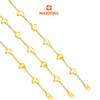 MASDORA 916 Gold Bracelet Rantai Tangan Emas ~ Mini Solid Butterfly (5B) (EMAS 916/22K)