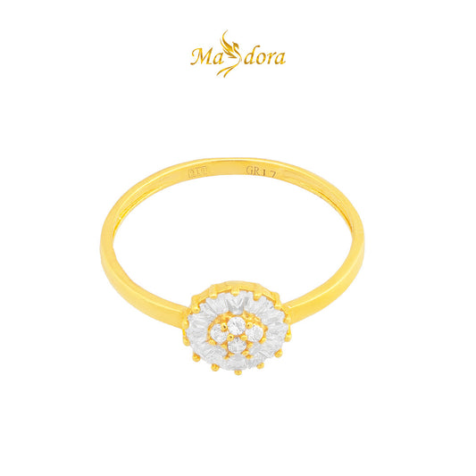 MASDORA 916 Gold Ring Rings Cincin Emas ~ Simple Sunflower (EMAS 916/22K)