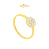 MASDORA 916 Gold Ring Rings Cincin Emas ~ Simple Sunflower (EMAS 916/22K)