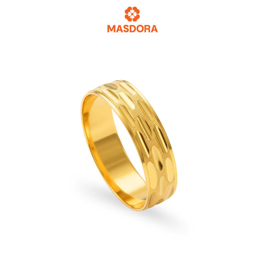 MASDORA 916 Gold Ring Rings Cincin Emas ~ CBR Golden Fashioned Carve (EMAS 916/22K)