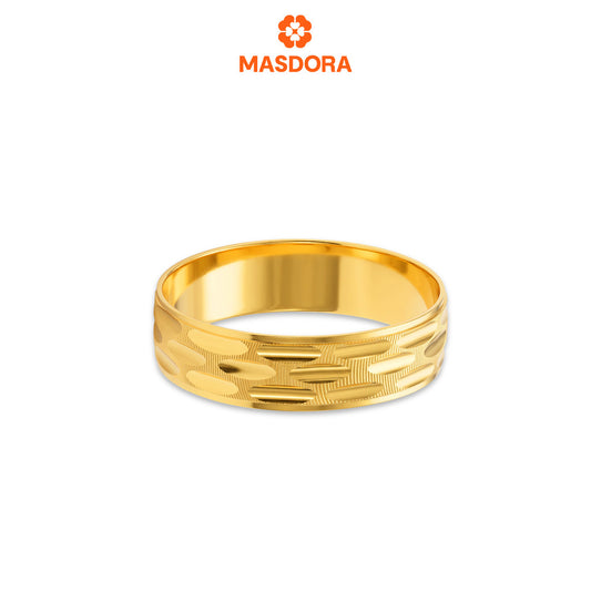 MASDORA 916 Gold Ring Rings Cincin Emas ~ CBR Golden Fashioned Carve (EMAS 916/22K)