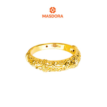 MASDORA 916 Gold Ring Rings Cincin Emas ~ HG Golden Javanese Carved (EMAS 916/22K)