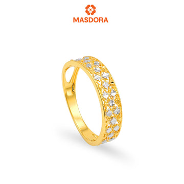 MASDORA 916 Gold Ring Rings Cincin Emas ~ Duotone Threaded Songket (EMAS 916/22K)