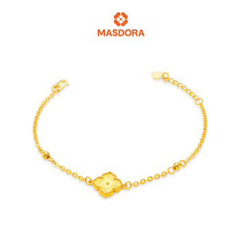 MASDORA 916 Gold Bracelet Rantai Tangan Emas ~ HG Golden Alhambra (1F) (EMAS 916/22K)