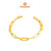 MASDORA 916 Gold Bracelet Rantai Tangan Emas ~ Golden Sleek Paperclip (EMAS 916/22K)