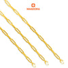 MASDORA 916 Gold Bracelet Rantai Tangan Emas ~ Golden Sleek Paperclip (EMAS 916/22K)