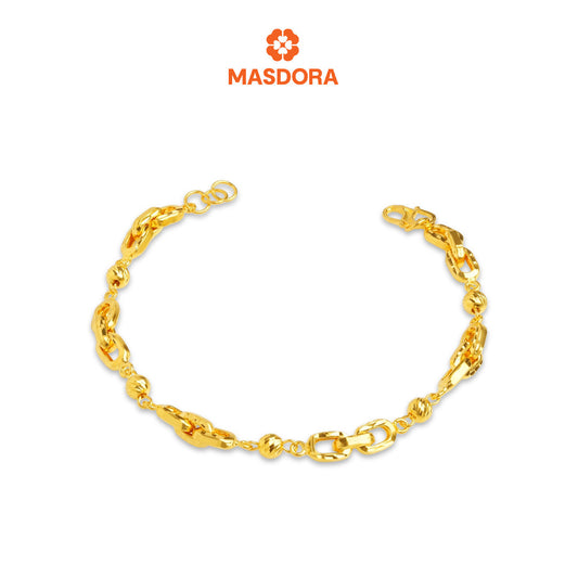 MASDORA 916 Gold Bracelet Rantai Tangan Emas ~ Golden Gorgeous Anchor (EMAS 916/22K)