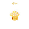 MASDORA 916 Gold Beads Bead Emas ~ HG Pink & White Mushroom (EMAS 916/22K)