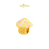 MASDORA 916 Gold Beads Bead Emas ~ HG Pink & White Mushroom (EMAS 916/22K)