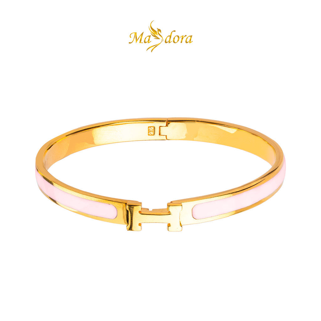 MASDORA 916 Gold Bangle Gelang Tangan Emas ~ Simple H Bangle (EMAS 916/22K)