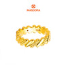 MASDORA 916 Gold Ring Rings Cincin Emas ~ HG Golden Slanted Band (EMAS 916/22K)