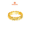 MASDORA 916 Gold Ring Rings Cincin Emas ~ HG Golden Slanted Band (EMAS 916/22K)