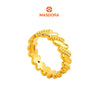 MASDORA 916 Gold Ring Rings Cincin Emas ~ HG Golden Slanted Band (EMAS 916/22K)
