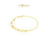 MASDORA 916 Gold Bracelet Rantai Tangan Emas ~ Golden Half Infinity Glitz (EMAS 916/22K)