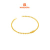 MASDORA 916 Gold Bracelet Rantai Tangan Emas ~ Shining Sauh Mini Shiny Cutting Balls (EMAS 916/22K)