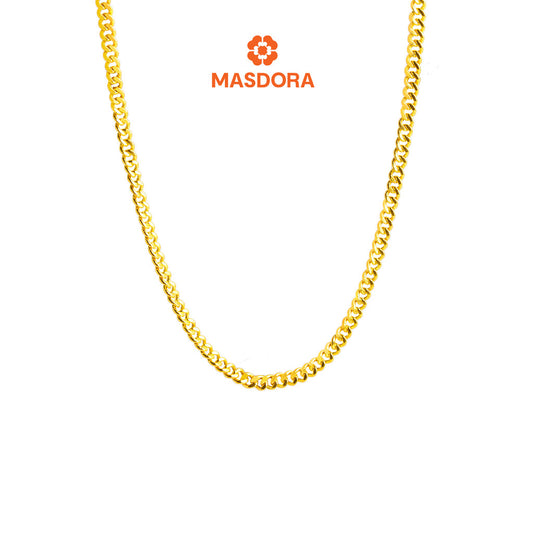 MASDORA 916 Gold Necklace Rantai Leher Emas ~ Gajah Chain (EMAS 916/22K)
