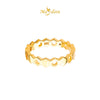 MASDORA 916 Gold Ring Rings Cincin Emas ~ HG Honeycomb Band (EMAS 916/22K)