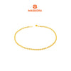 MASDORA 916 Gold Anklet Rantai Kaki Gelang Kaki Emas ~ Shining Sauh Bell (EMAS 916/22K)