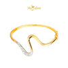 MASDORA 916 Gold Bangle Gelang Tangan Emas ~ Duotone Elegant Sway (EMAS 916/22K)