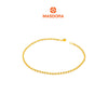 MASDORA 916 Gold Anklet Rantai Kaki Gelang Kaki Emas ~ Shining Sauh Bell (EMAS 916/22K)