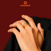 MASDORA 916 Gold Ring Rings Cincin Emas ~ Duotone Buckle Wavy (EMAS 916/22K)