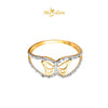 MASDORA 916 Gold Ring Rings Cincin Emas ~ Duotone Enormous Wavy Butterfly (EMAS 916/22K)