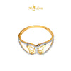 MASDORA 916 Gold Ring Rings Cincin Emas ~ Duotone Enormous Wavy Butterfly (EMAS 916/22K)