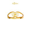 MASDORA 916 Gold Ring Rings Cincin Emas ~ Duotone Enormous Wavy Butterfly (EMAS 916/22K)