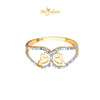 MASDORA 916 Gold Ring Rings Cincin Emas ~ Duotone Enormous Wavy Butterfly (EMAS 916/22K)