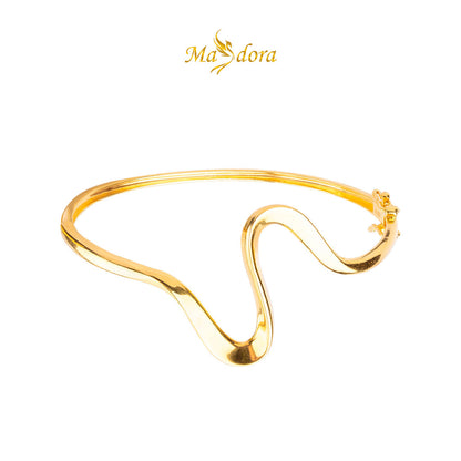 MASDORA 916 Gold Bangle Gelang Tangan Emas ~ Golden Elegant Sway (EMAS 916/22K)