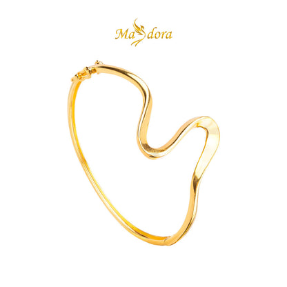 MASDORA 916 Gold Bangle Gelang Tangan Emas ~ Golden Elegant Sway (EMAS 916/22K)