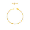 MASDORA 916 Gold Bangle Gelang Tangan Emas ~ Minimalist Duotone Twisted Cavo (EMAS 916/22K)