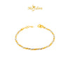 MASDORA 916 Gold Bangle Gelang Tangan Emas ~ Minimalist Duotone Twisted Cavo (EMAS 916/22K)