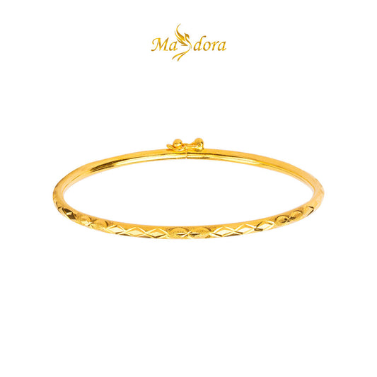 MASDORA 916 Gold Bangle Gelang Tangan Emas ~ Minimalist Classic Cutting (EMAS 916/22K)