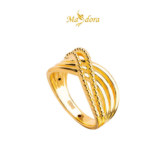 [ASSORTED DESIGNS] MASDORA 916 Gold Ring Rings Cincin Emas ~ Ripple Wave Collection (EMAS 916/22K)