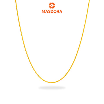 MASDORA 916 Gold Necklace Rantai Leher Emas ~ Mini Masdora Signature  (EMAS 916/22K)