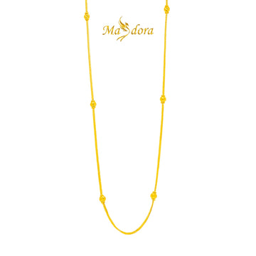 MASDORA 916 Gold Necklace Rantai Leher Emas ~ Golden Bead Single Chain (EMAS 916/22K)