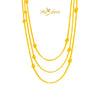 MASDORA 916 Gold Necklace Rantai Leher Emas ~ Golden Bead Single Chain (EMAS 916/22K)