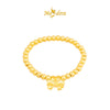 MASDORA 999 Gold Bracelet Rantai Tangan Emas ~ Stretchable Cutie Bow Boba (EMAS 999/24K)