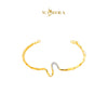 MASDORA 916 Gold Bracelet Rantai Tangan Emas ~ Duotone Elegant Sway Bamboo (EMAS 916/22K)