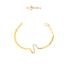 MASDORA 916 Gold Bracelet Rantai Tangan Emas ~ Duotone Elegant Sway Bamboo (EMAS 916/22K)