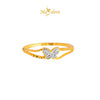 MASDORA 916 Gold Ring Rings Cincin Emas ~ Duotone Wavy Butterfly (EMAS 916/22K)