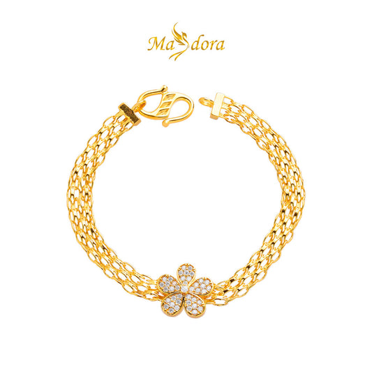 MASDORA 916 Gold Bracelet Rantai Tangan Emas ~ Crocheted Edition (EMAS 916/22K)