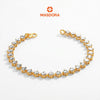 MASDORA 916 Gold Bracelet Rantai Tangan Emas ~ Duotone Tennis Shiny Cutting (EMAS 916/22K)